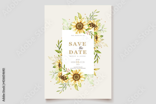 Watercolor Sunflower Invitation Card