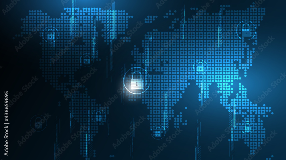 Padlock Security cyber digital concept Abstract technology background protect system innovation vector illustration Padlock Security cyber digital concept Abstract technology background protect system innovation vector illustration