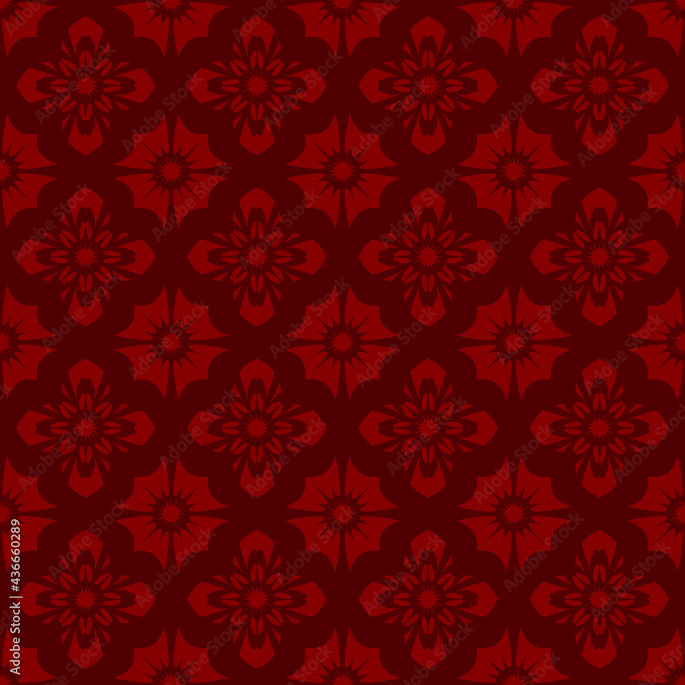 Fototapeta premium Geometric red pattern seamless vintage retro design