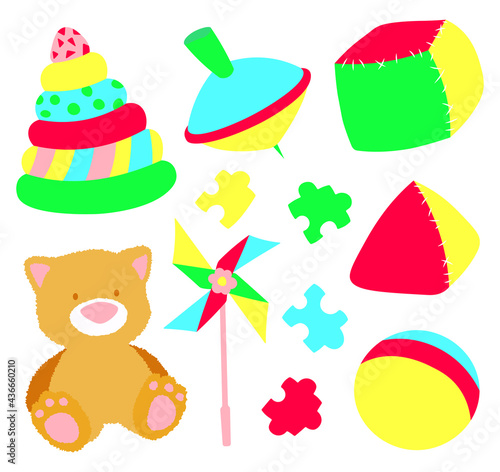 Baby toys teddy bear whirligig puzzle ball pyramid cube