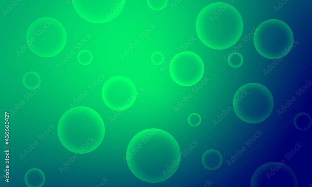 Green blue gradient flowing blurred background with abstract bokeh