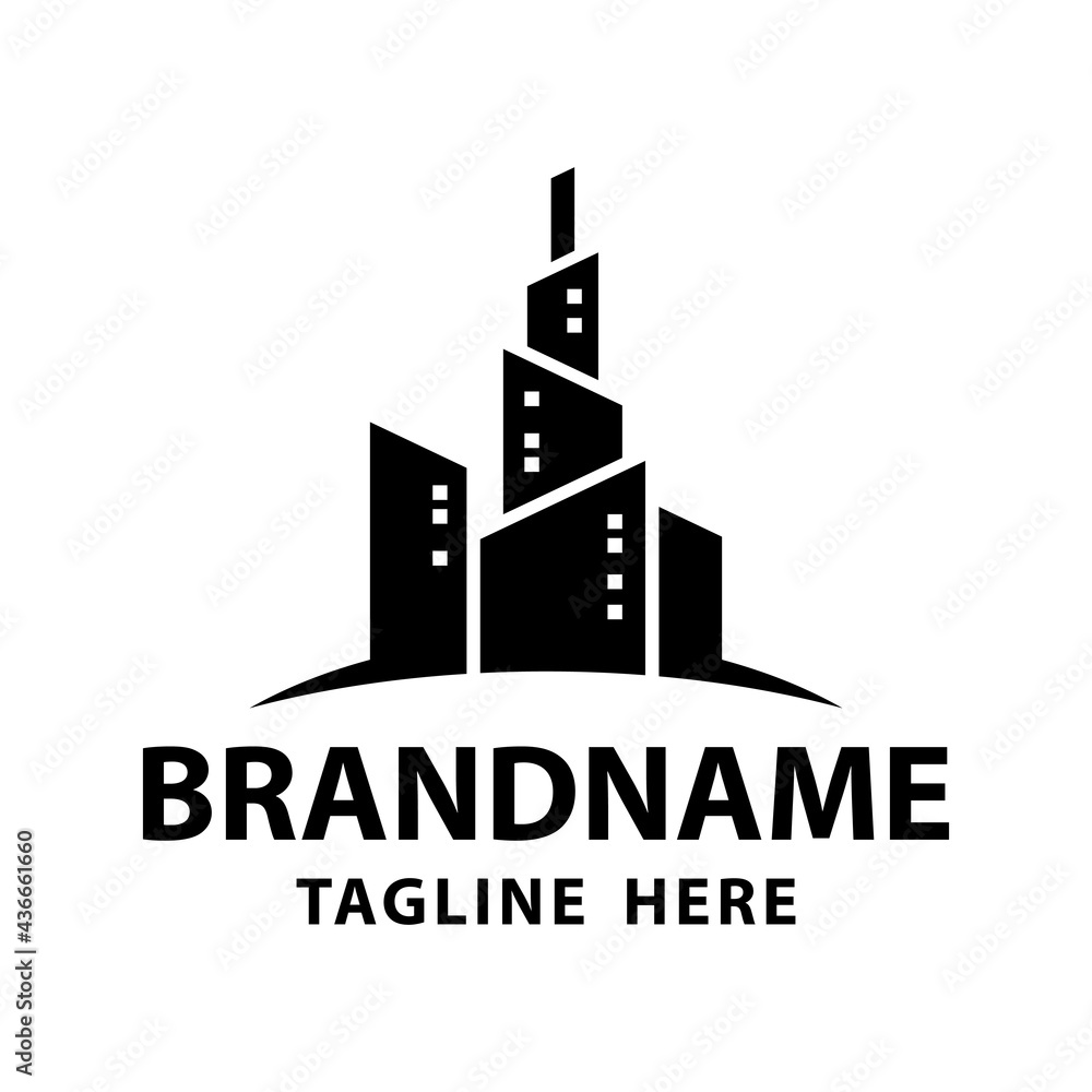 Modern vector graphic of building logo, Perfect for contruction, real estate