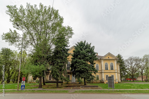 Čoka, Serbia - May 01, 2021: Lederer Castle, also known as 