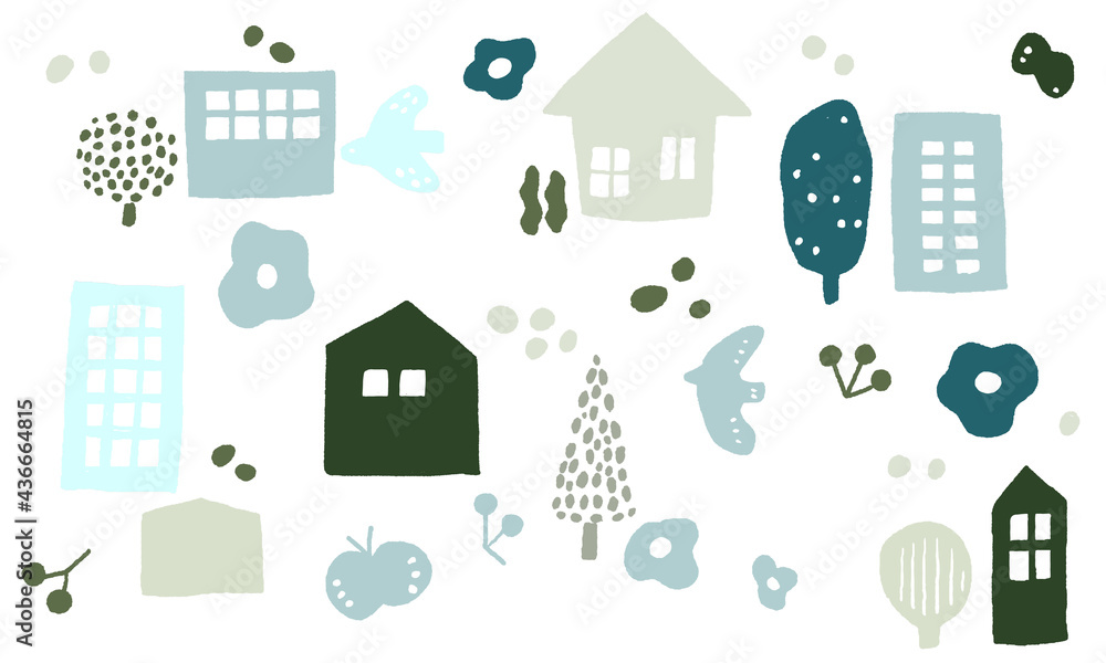 北欧風の背景イラスト 北欧風の背景イラスト