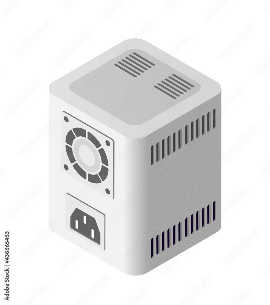 Single server Power Supply adapter technology of connection data Single server Power Supply adapter technology of connection data
