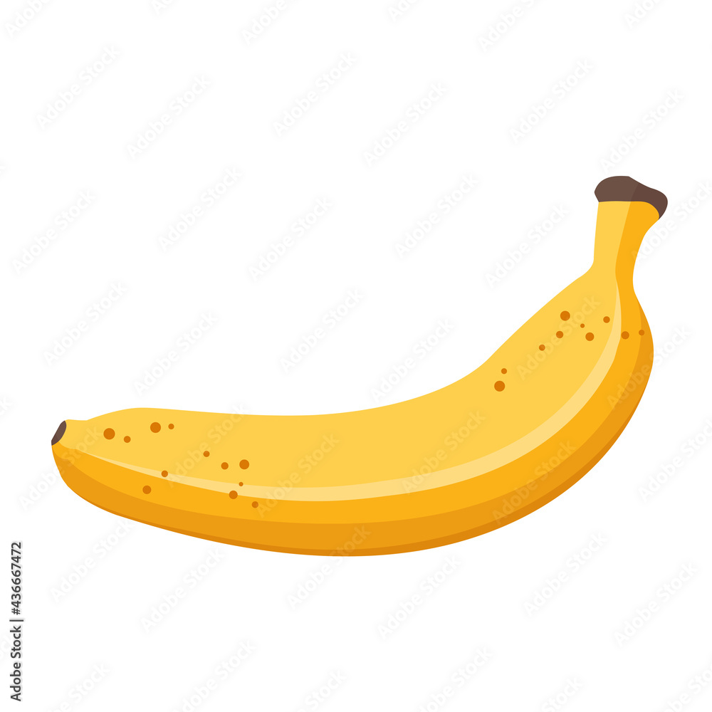 Cartoon vector illustration isolated object food fruit banana