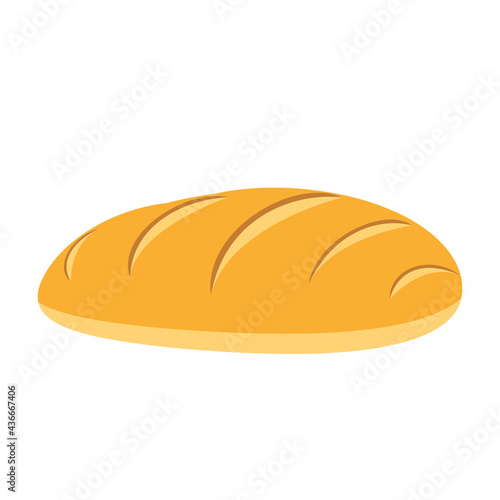 Cartoon vector illustration isolated object delicious food bread