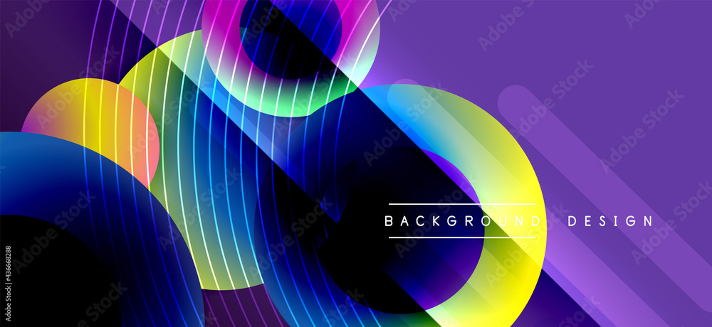 Abstract geometric background of color blocks Vector Image
