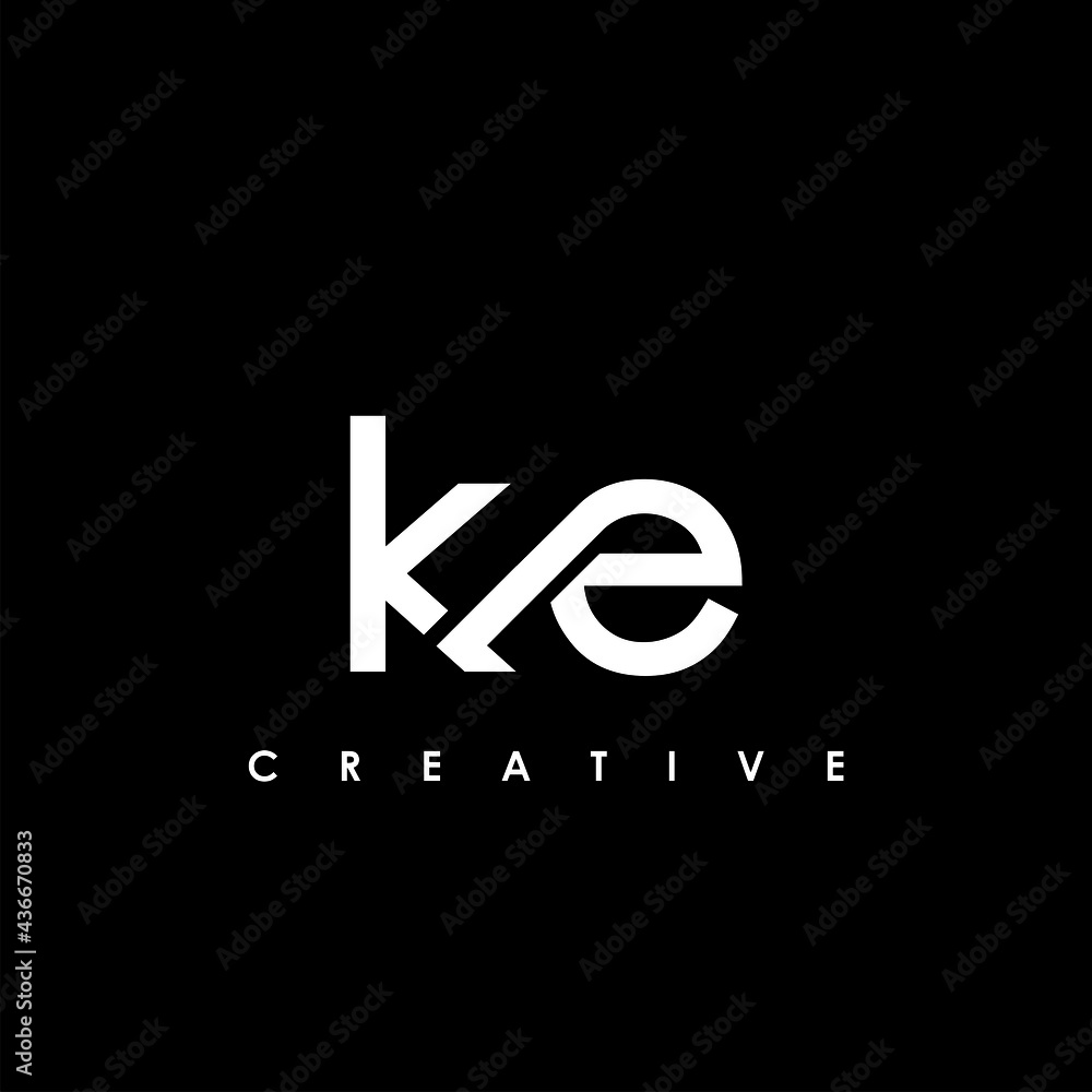 KE Letter Initial Logo Design Template Vector Illustration KE Letter Initial Logo Design Template Vector Illustration