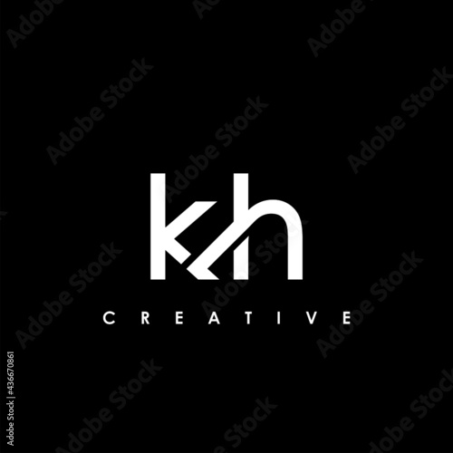 KH Letter Initial Logo Design Template Vector Illustration