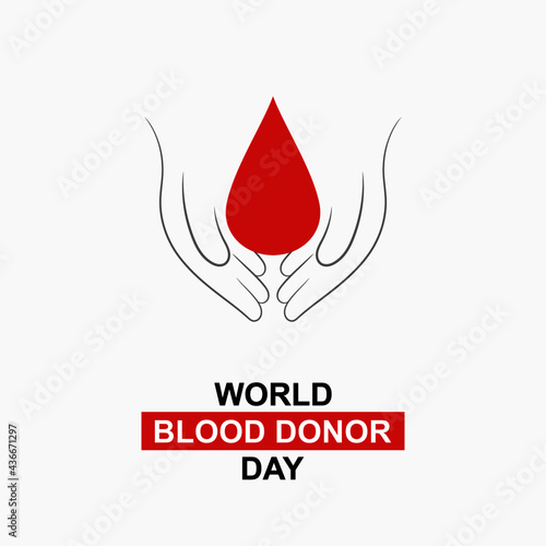 Poster design commemorating World Blood Donation Day, perfect for social media posts, posters and stickers