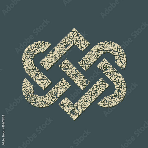 Love symbol celtic knot decoration vector illustration.