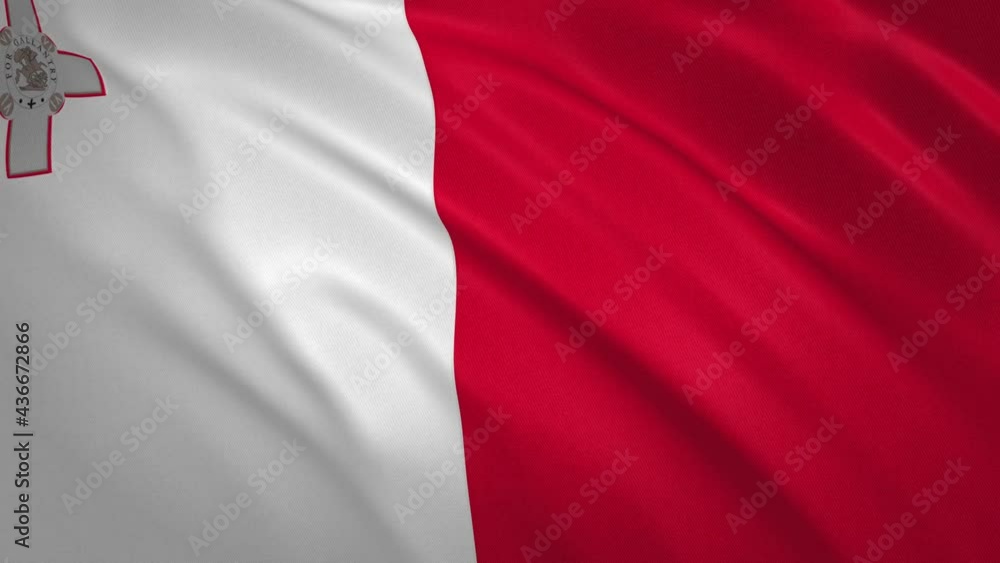 Malta . Waving Flag Video Background Malta . Waving Flag Video Background