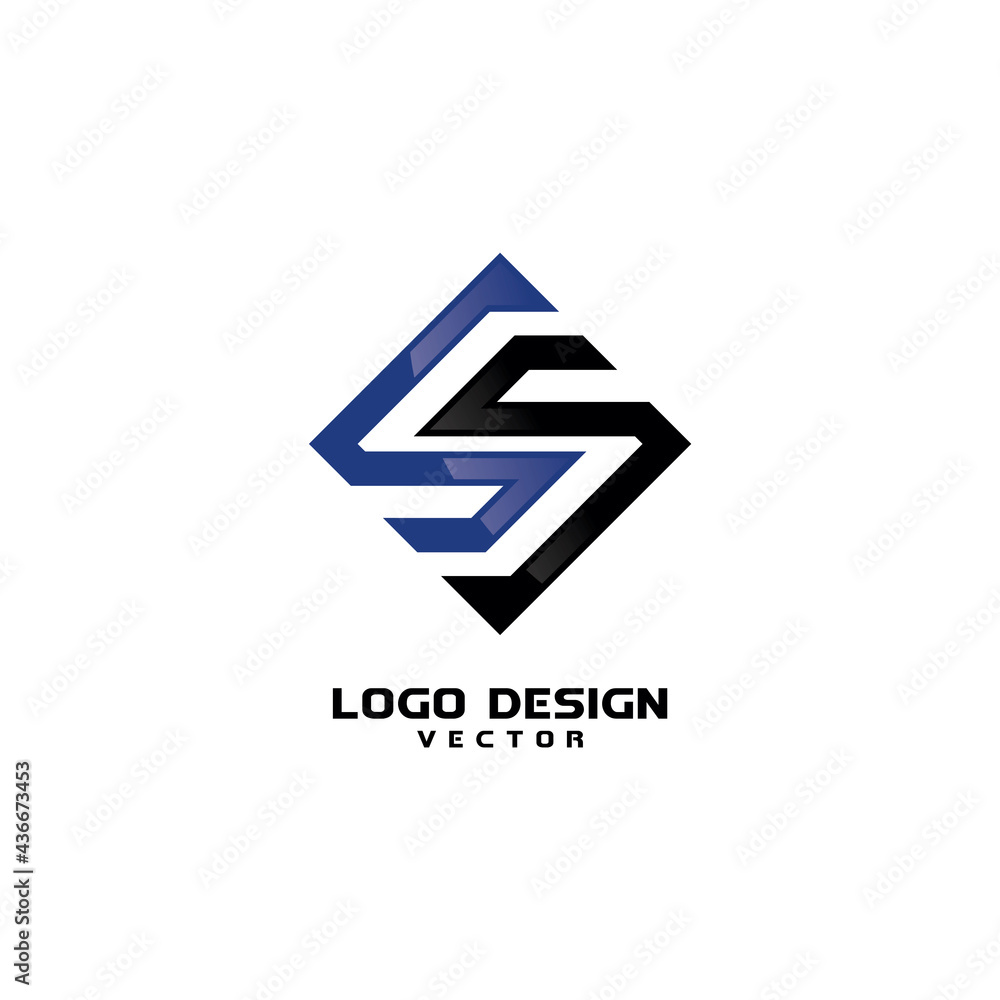 Modern S Linear Logo Template Vector Modern S Linear Logo Template Vector