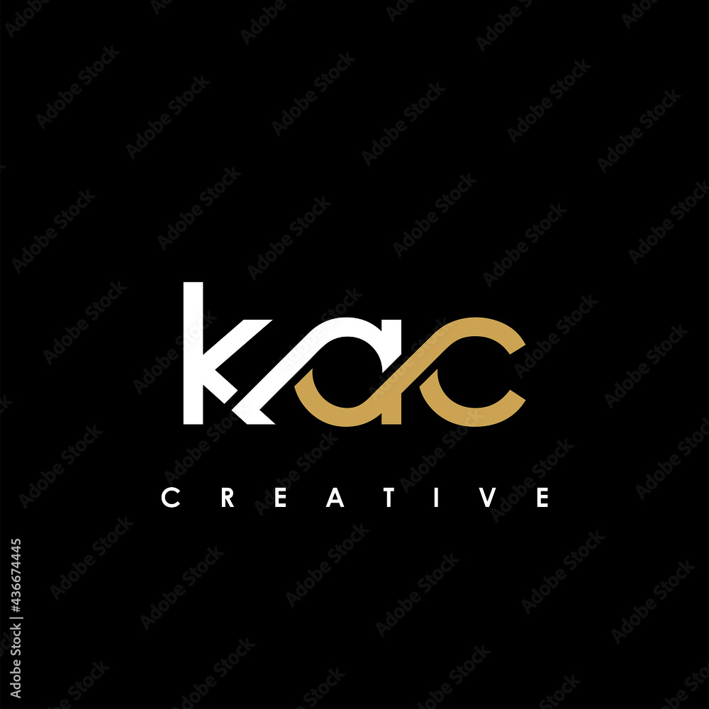 KAC Letter Initial Logo Design Template Vector Illustration - obrazy, fototapety, plakaty 