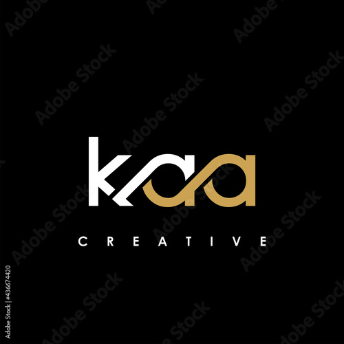 Εκτύπωση καμβά KAA Letter Initial Logo Design Template Vector Illustration