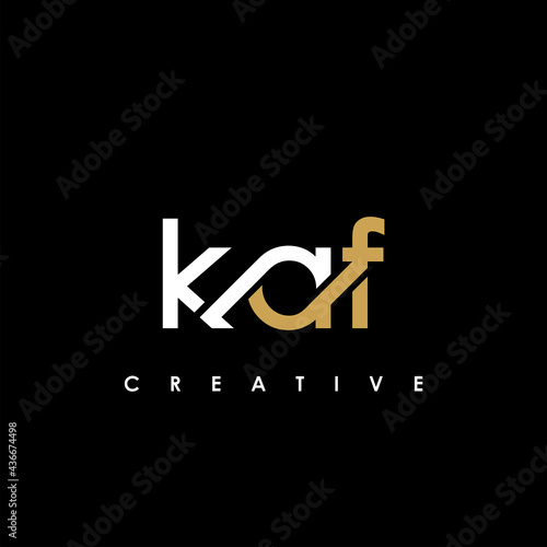 KAF Letter Initial Logo Design Template Vector Illustration photo
