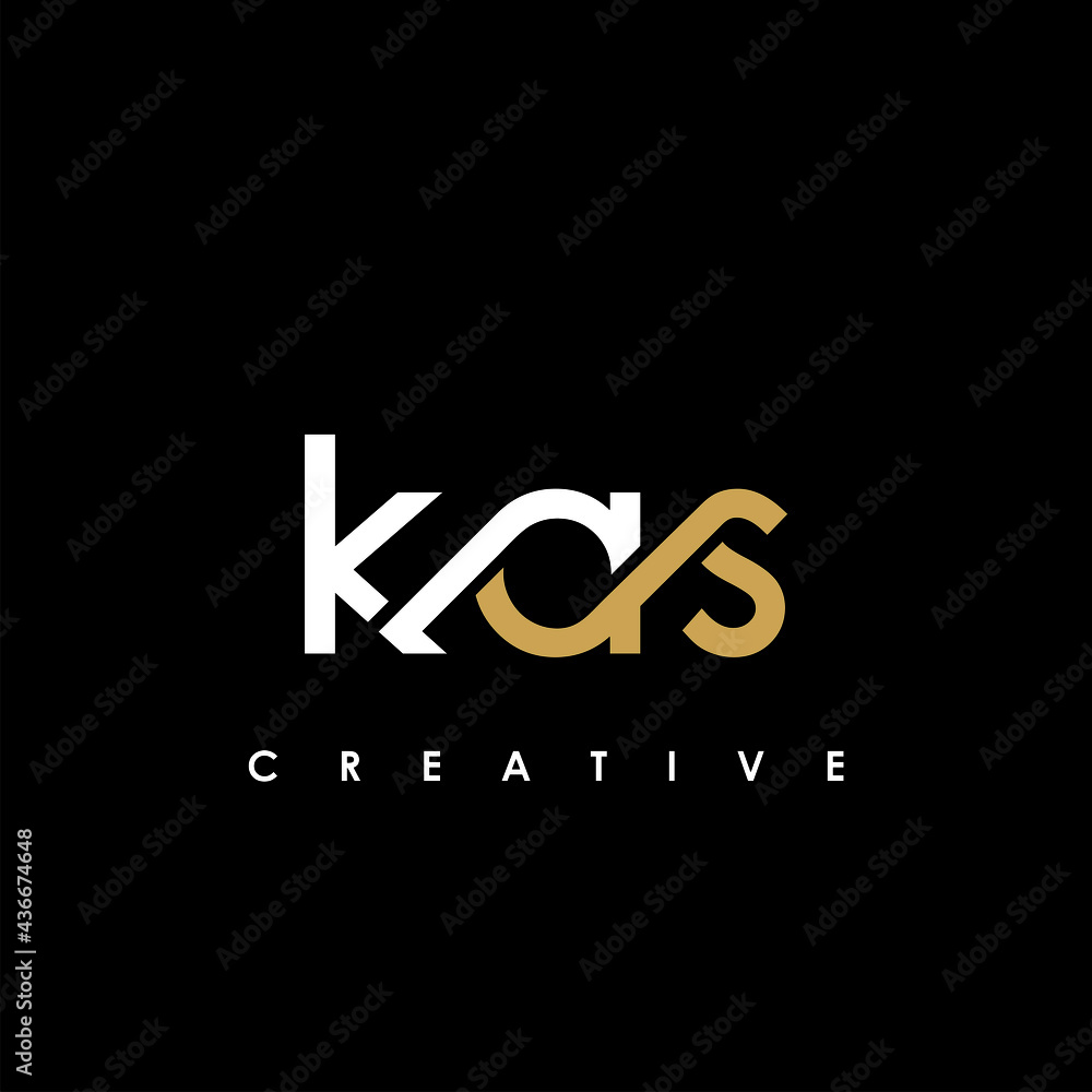 KAS Letter Initial Logo Design Template Vector Illustration - obrazy, fototapety, plakaty 