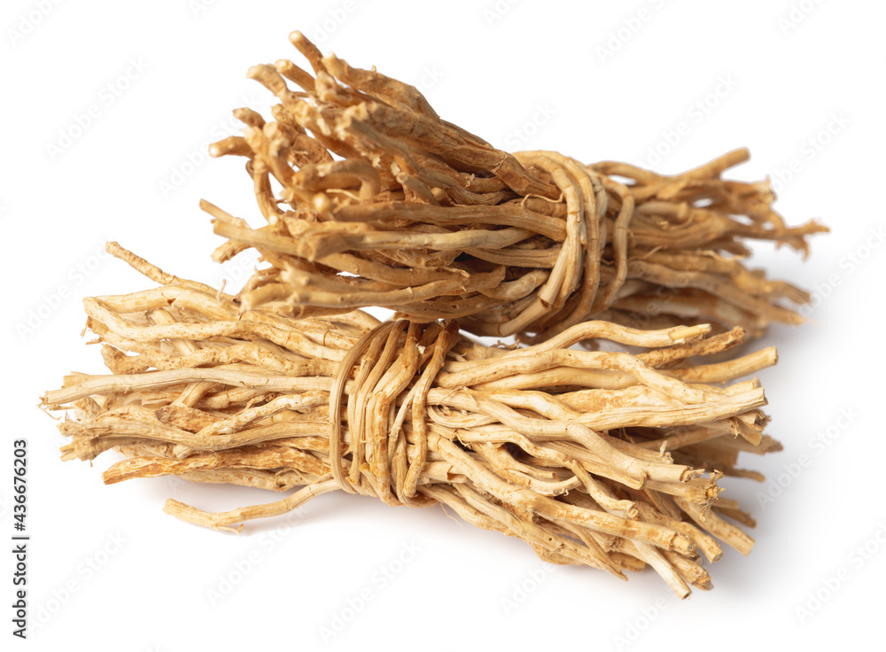 bunch of dried vetiver roots isolated on white background bunch of dried vetiver roots isolated on white background
