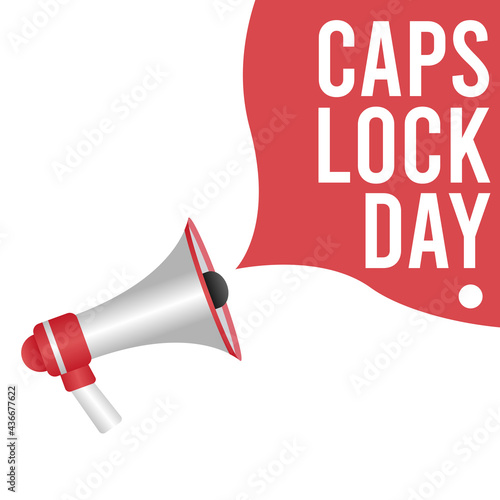 vector graphic of caps lock day good for caps lock day celebration. flat design. flyer design.flat illustration.