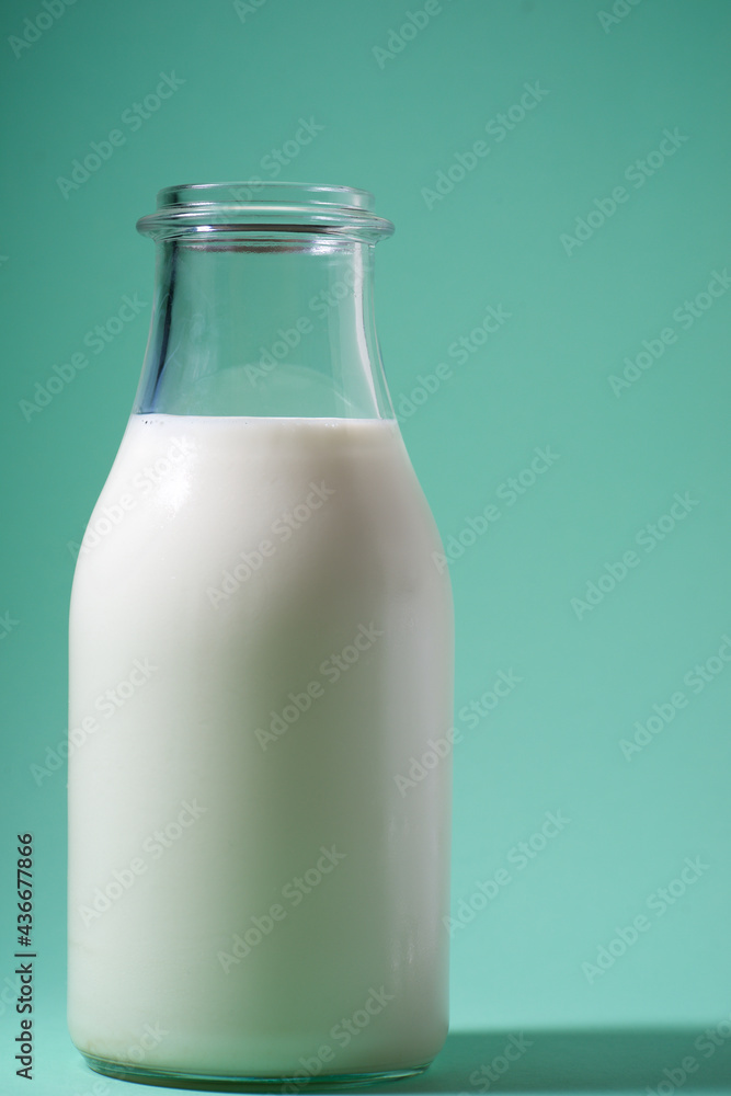 Milk glass bottle