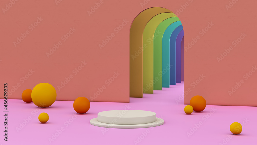 3D rendering display illustration. Mock up abstract geometric shape podium for product design. 3D rendering display illustration. Mock up abstract geometric shape podium for product design.