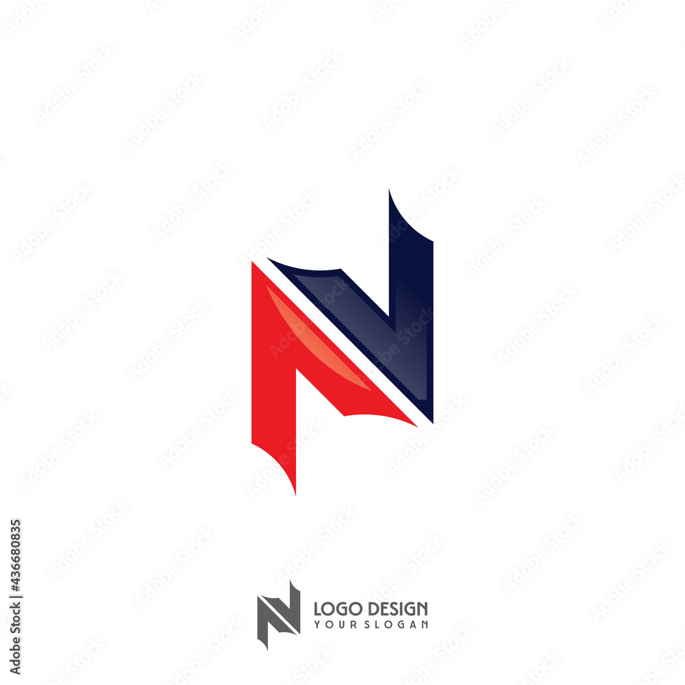 Abstract N Symbol Logo Vector Abstract N Symbol Logo Vector