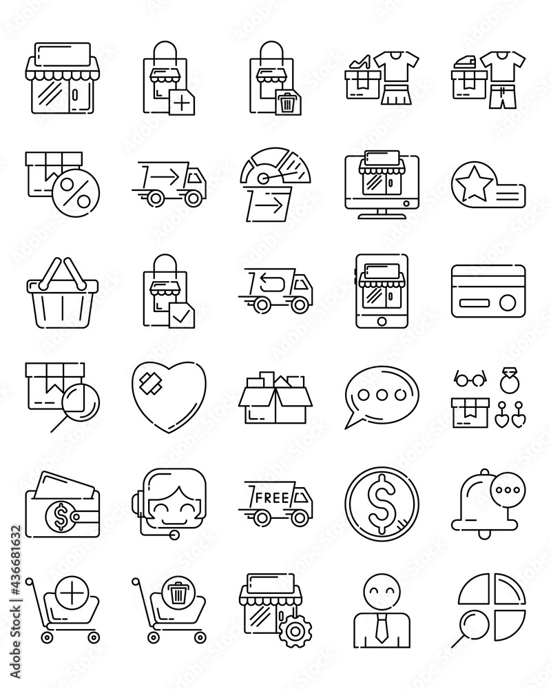 Ecommerce icon set Ecommerce icon set