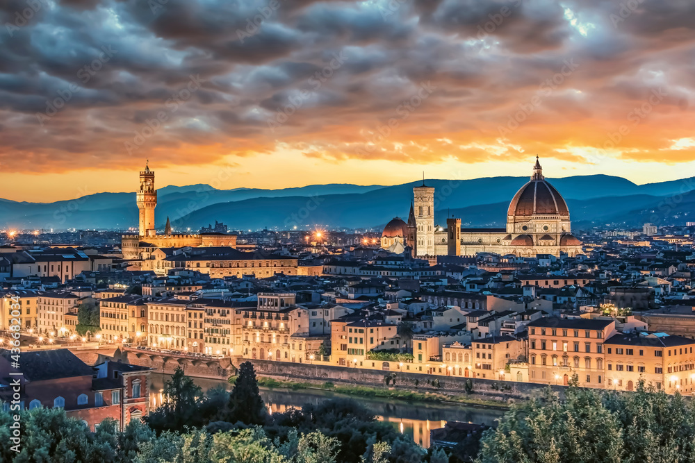 Florence city panorama in Tuscany, Italy