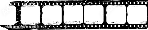 grungy film strip, blank photographic film, free space for pictures,vector,fictional artwork