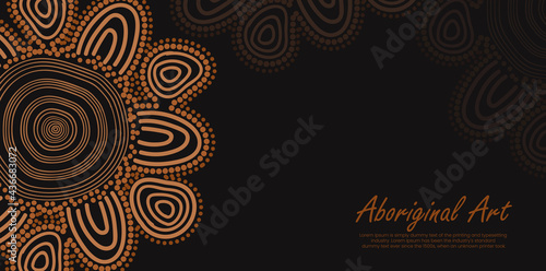 Poster with aboriginal art