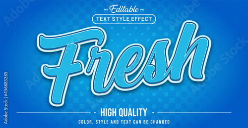 Editable text style effect - Fresh text style theme.