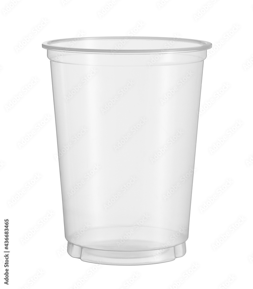 Plastic cup disposable glass (with clipping path) isolated on white background Plastic cup disposable glass (with clipping path) isolated on white background