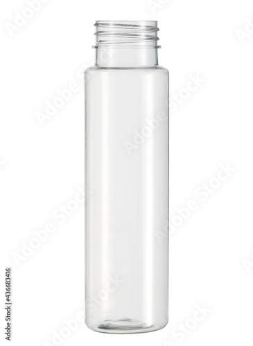 Plastic beverage bottle disposable (with clipping path) isolated on white background