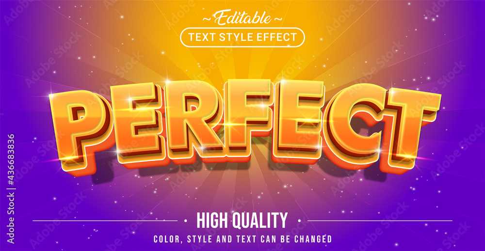 Editable text style effect - Perfect text style theme.