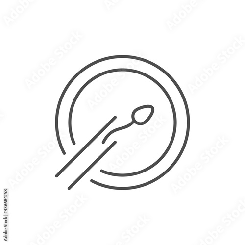 Artificial insemination line outline icon