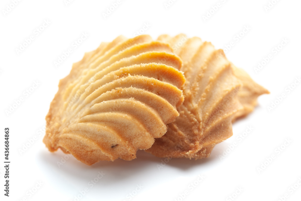 Close-up of delicious freshly baked simple cumin cookies or biscuits. Isolated over studio white background Close-up of delicious freshly baked simple cumin cookies or biscuits. Isolated over studio white background