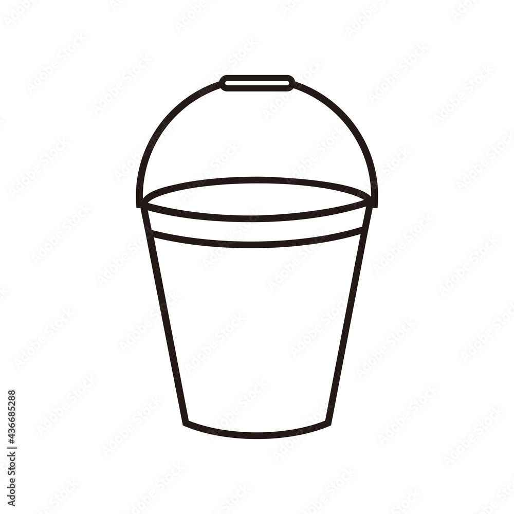 Bucket icon vector illustration sign Bucket icon vector illustration sign