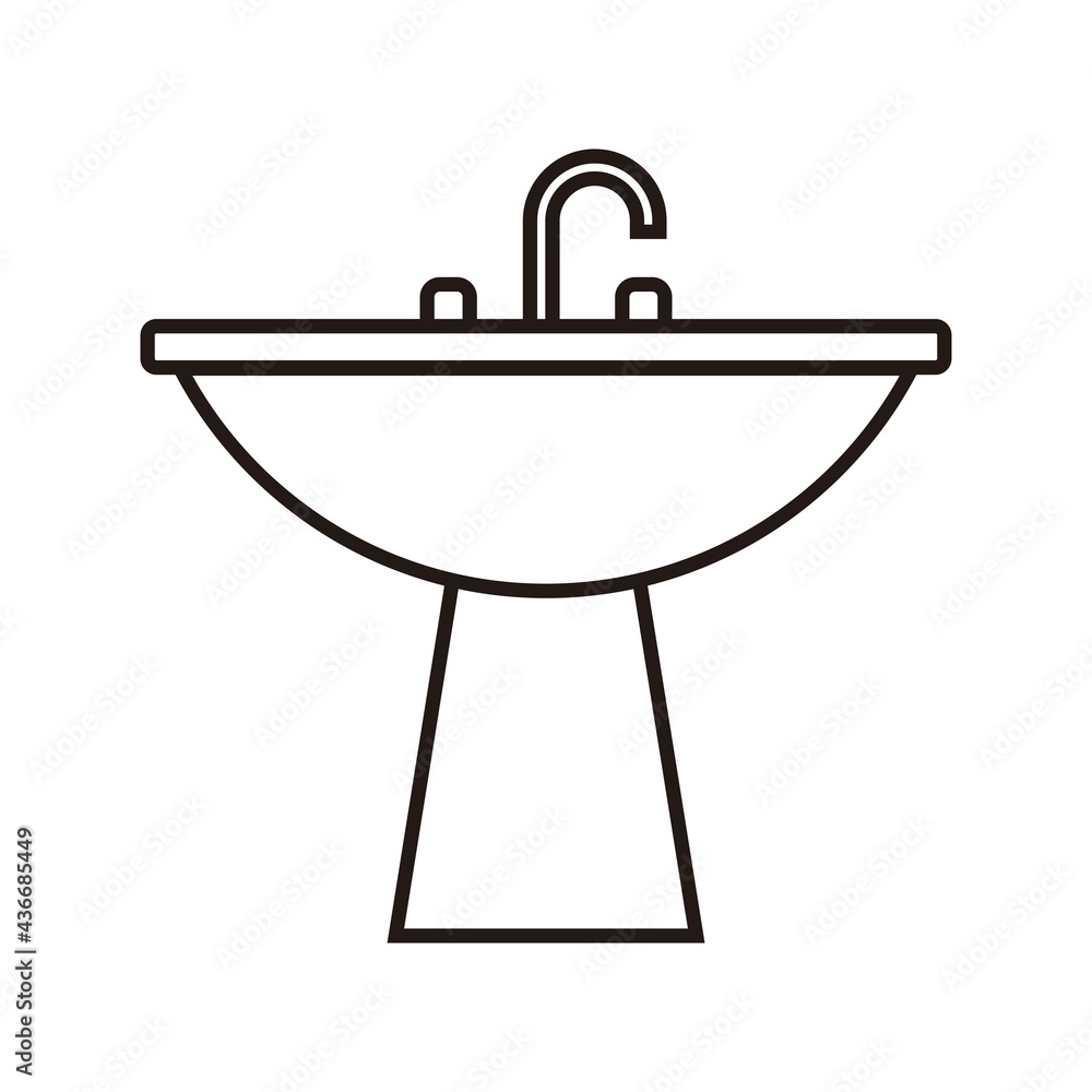 line sink icon vector illustration sign line sink icon vector illustration sign