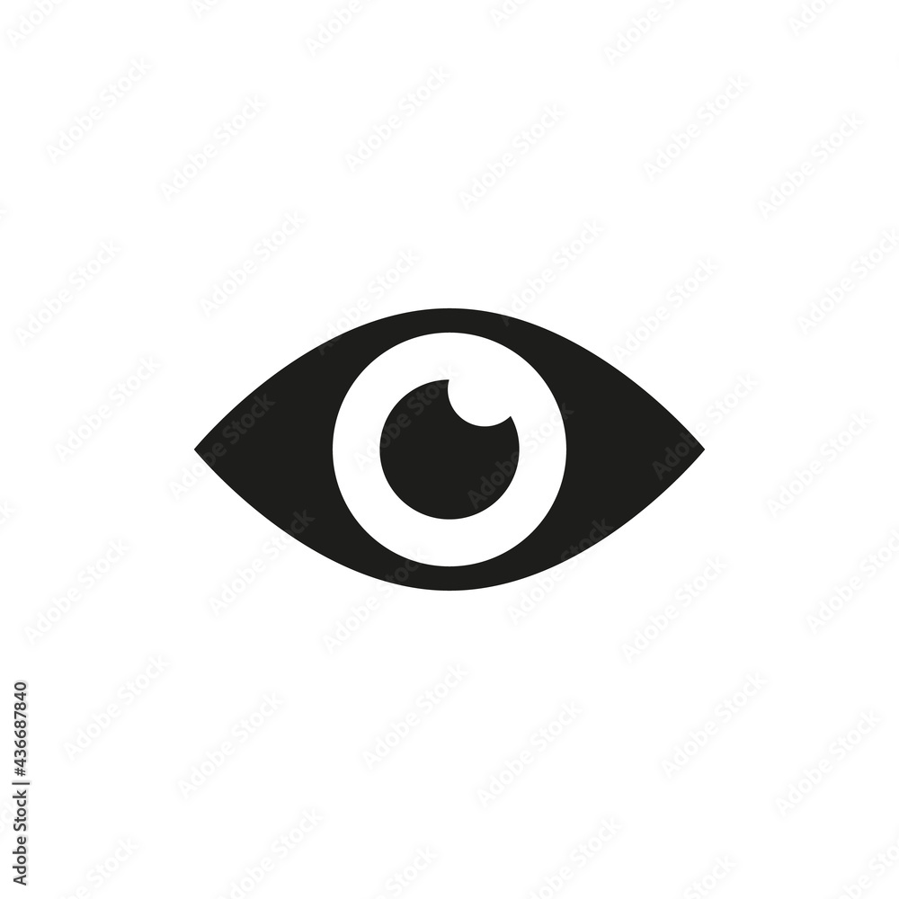 Eye icon. Social media content view, visibility symbol, watch or preview sign for web and mobile application design. Eye icon. Social media content view, visibility symbol, watch or preview sign for web and mobile application design.