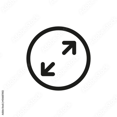 Full screen icon. Enlarge screen, maximize screen size symbol for web and mobile multimedia application design.