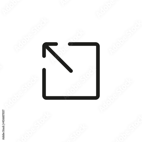 Full screen icon. Enlarge screen, maximize screen size symbol for web and mobile multimedia application design.