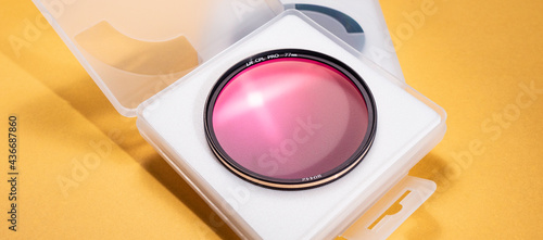 Close up of photo polarizing