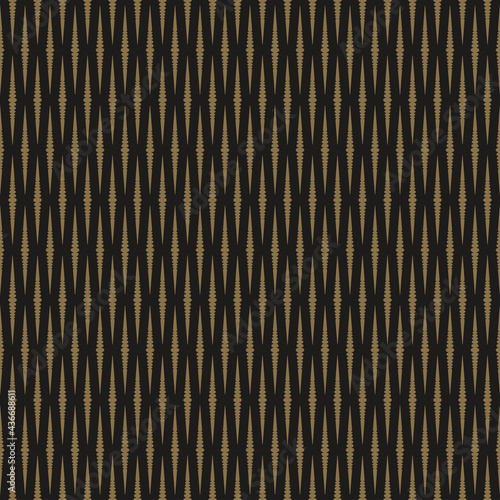 Simple background pattern with brown elements on black background, wallpaper. Seamless pattern, texture. Vector image