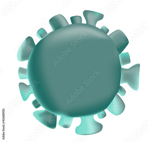 Corona Virus Corona Covid-19 einzeln Freisteller