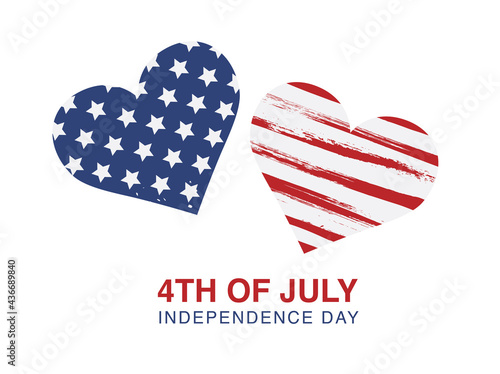 USA grunge flag. Independence day of the United States, July 4th.	