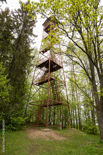 large observation tower is suitable for people to watch nature