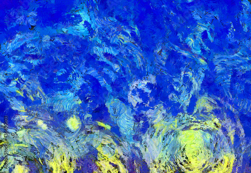 Abstract oil painting background Impressionist style illustrated to create designs.