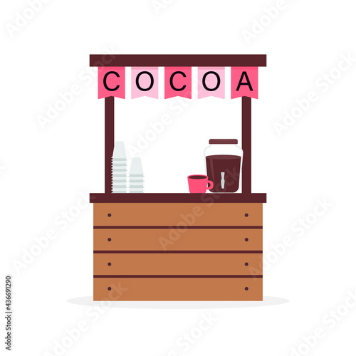 Hot cocoa stand icon. Clipart image isolated on white background