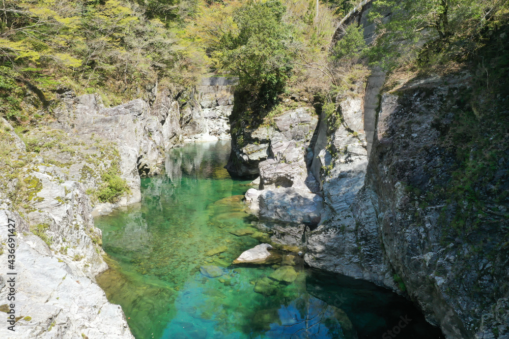 愛媛県久万高原町　面河川の風景